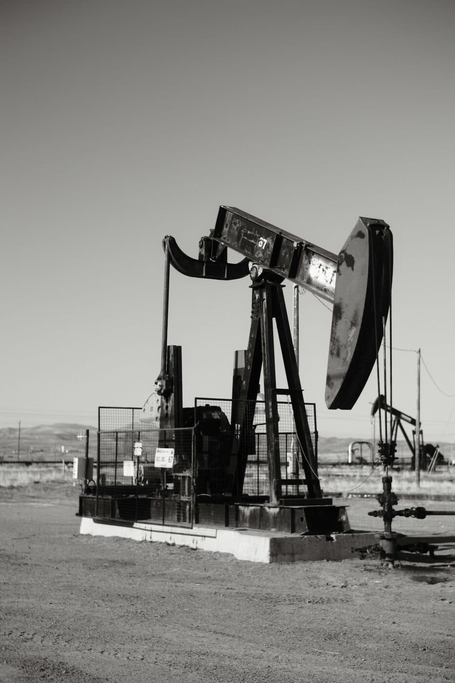 An oil well pump jack on a lease that pays an overriding royalty interest.